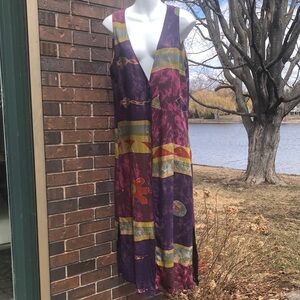 Sleeveless Batik Long Vest